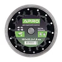 Диск відрізний по бетону Кераміка Екстра 180х1.8х22.22 мм 22-24% APRO