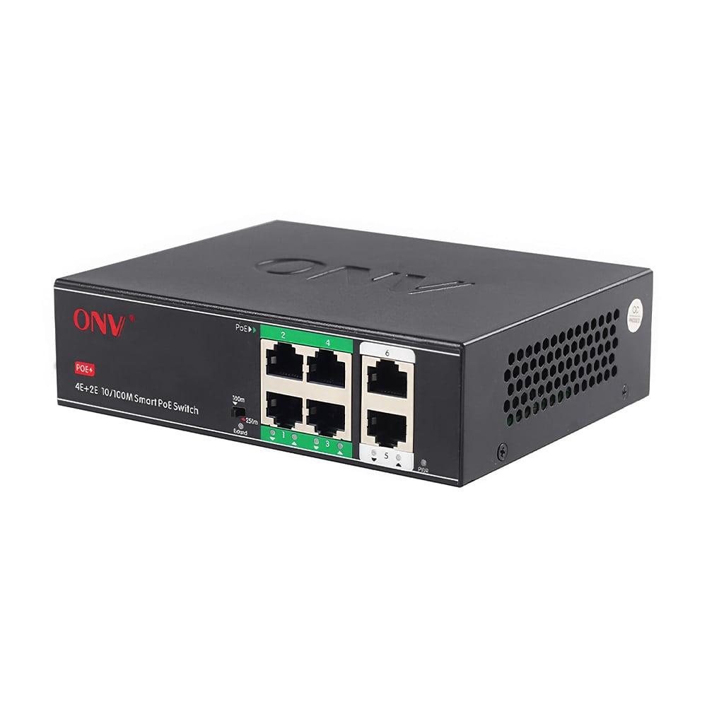 PoE-комутатор некерований 6-портовий ONV-H1064PSD з 4 портами PoE (73-00059)