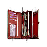 Гаманець жіночий шкіряний лаковий з тисненням під крокодила у подарунковій коробці Чорний, фото 3