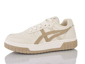 Жіночі кросівки асиксі у світло-бежевому кольорі
