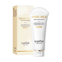 Пінка для вмивання SADOER White Rice Nicotinamide освітлююча 100 г