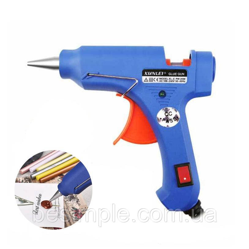 Термопістолет для силіконового клею 20W, XL 20 / Пістолет для термоклея / Клейовий пістолет, фото 1