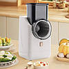 Акумуляторна овочерізка + 3 насадки, Vegetable cutter, Білий / Багатофункціональний кухонний слайсер для овочів, фото 2
