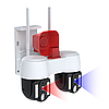 Вулична IP камера з двома обʼєктивами, 12 W, CAMERA WIFI WITH ALARAM A2S / Подвійна камера відеоспостереження, фото 4