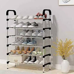 Полка для обуви на 6 ярусов 112x55x26см, YH9905 / Подставка для обуви / Обувная полка / Стеллаж для обуви