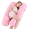 Подушка для вагітних 110х50 см, бавовняна, МА-370, Рожевий / Подушка для сну / Подушка П-форма, фото 5