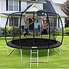 Батут дитячий з внутрішньою сіткою (128х49х25см) / Круглий батут для дітей / Дитячий батут зі драбинкою, фото 2