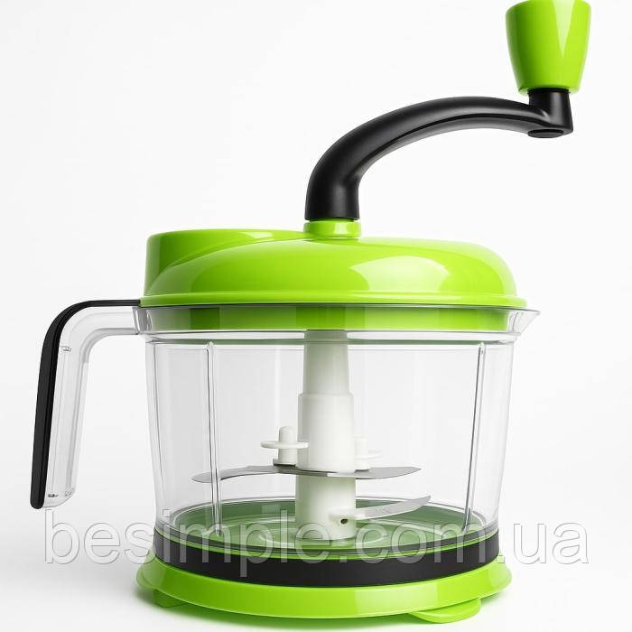 Ручний міні подрібнювач з часникодавкою, 1500мл, JCQ-174 / Кухонний ручний чоппер / Міні блендер, фото 1