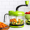 Ручний міні подрібнювач з часникодавкою, 1500мл, JCQ-174 / Кухонний ручний чоппер / Міні блендер, фото 2