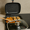 Сковорода-гриль з кришкою, 28*22см, TK00097 / Сковорідка кухонная / Сковорода антипригарна, фото 2