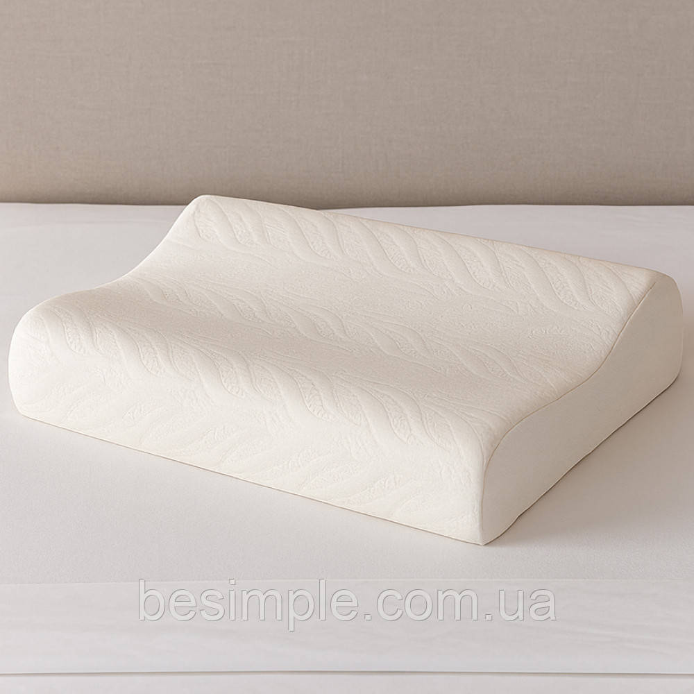 Ортопедична подушка для сну 50х30х9см / Анатомічна подушка для шиї / Подушка з ефектом пам'яті, фото 1