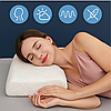 Ортопедична подушка для сну 50х30х9см / Анатомічна подушка для шиї / Подушка з ефектом пам'яті, фото 3