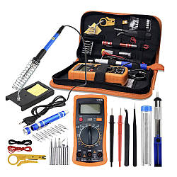 Набір інструментів для пайки з мультиметром VC830L / Паяльний набір / Набір для пайки