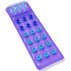 Надувний матрац для плавання (188х71 см) Фіолетовий/Пляжний матрац із підголівником/Матрац для купання