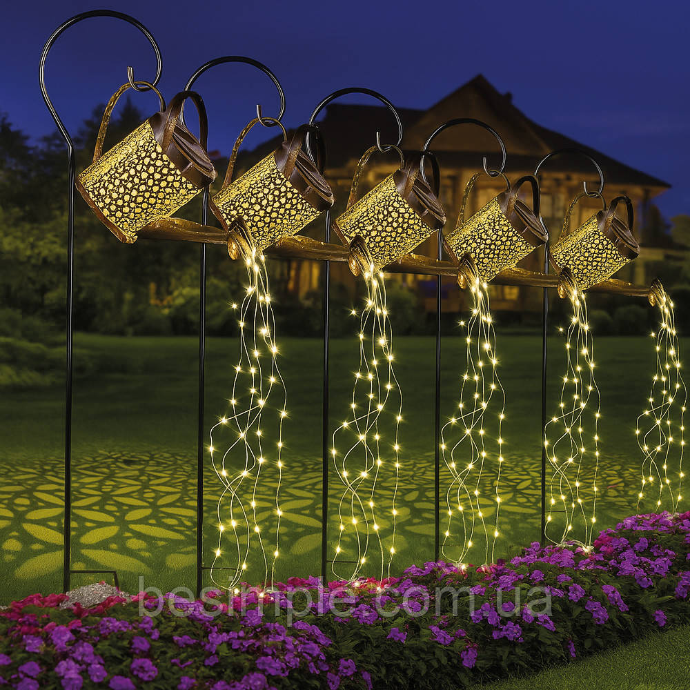 5шт Садовий ліхтар на сонячній батареї, 80 см Fairy lamp / Світильник садовий / Вуличний ліхтар, фото 1