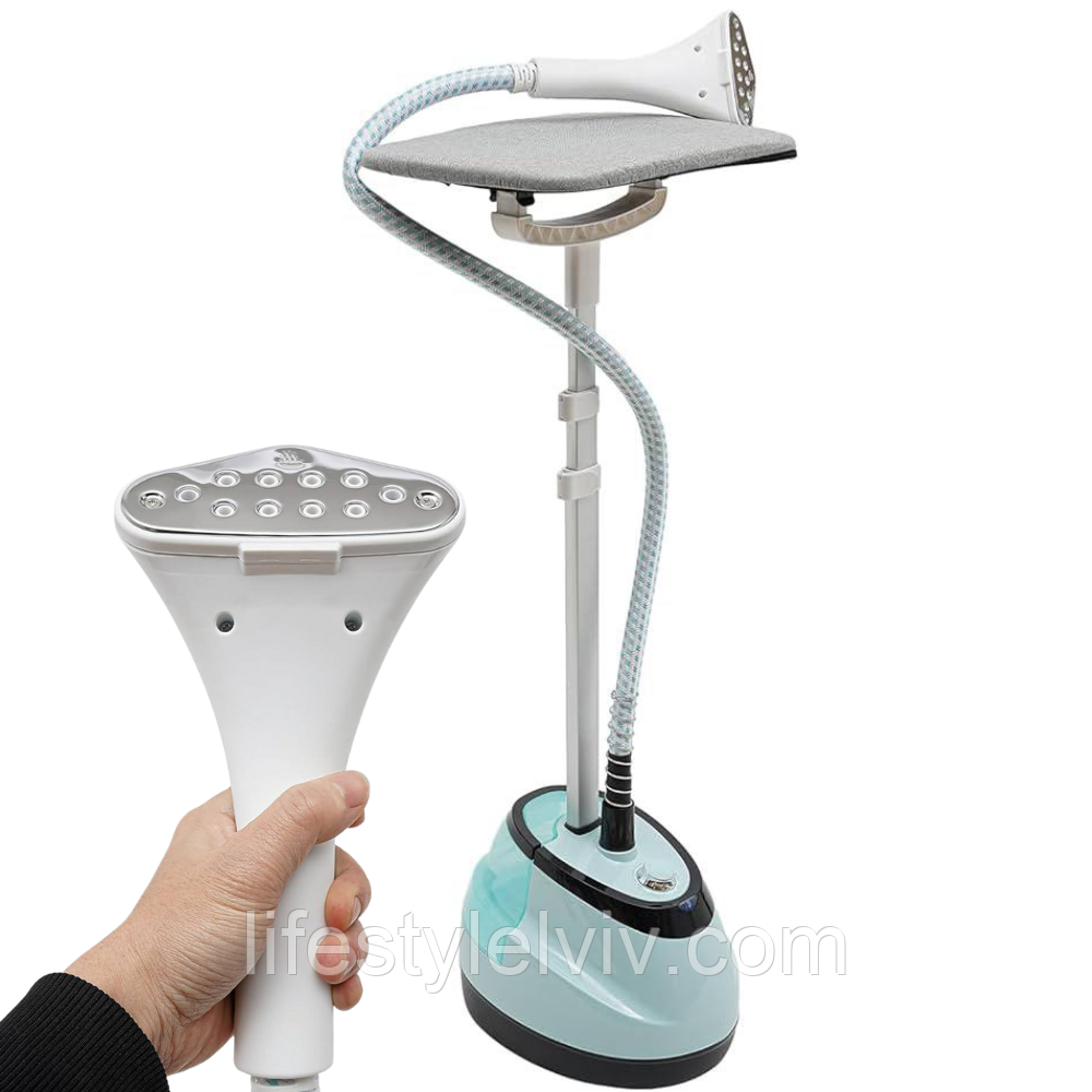 Вертикальний відпарювач від мережі  3000W, 3л, ZP-129, Бірюзовий / Ручна праска / Вертикальна праска, фото 1