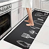 Килимок для кухні на підлогу нековзний 80х50см / Килимок проти ковзок для кухні / Кухонний килимок на підлогу, фото 5