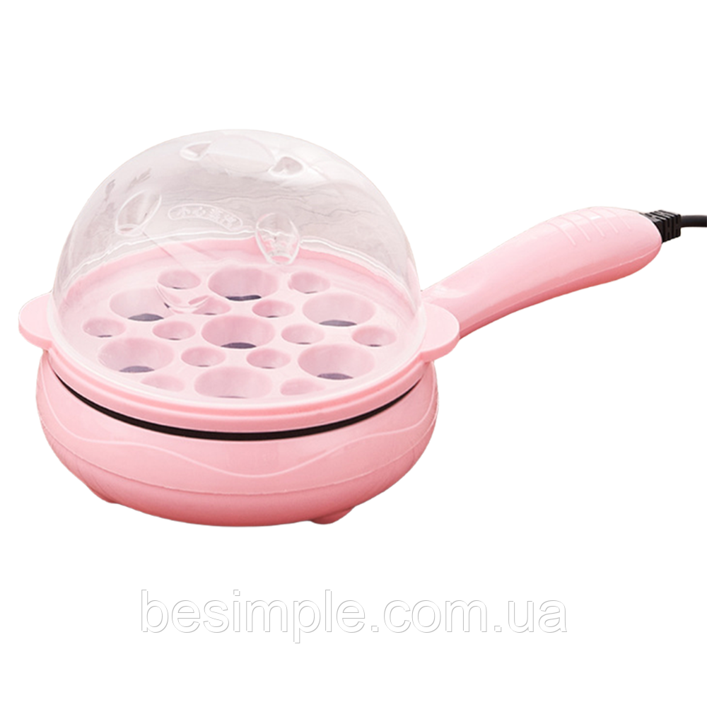 Міні-сковорода з антипригарним покриттям, рожева, 350 Вт, 33393 / Электросковорода / Сковорода електрична, фото 1