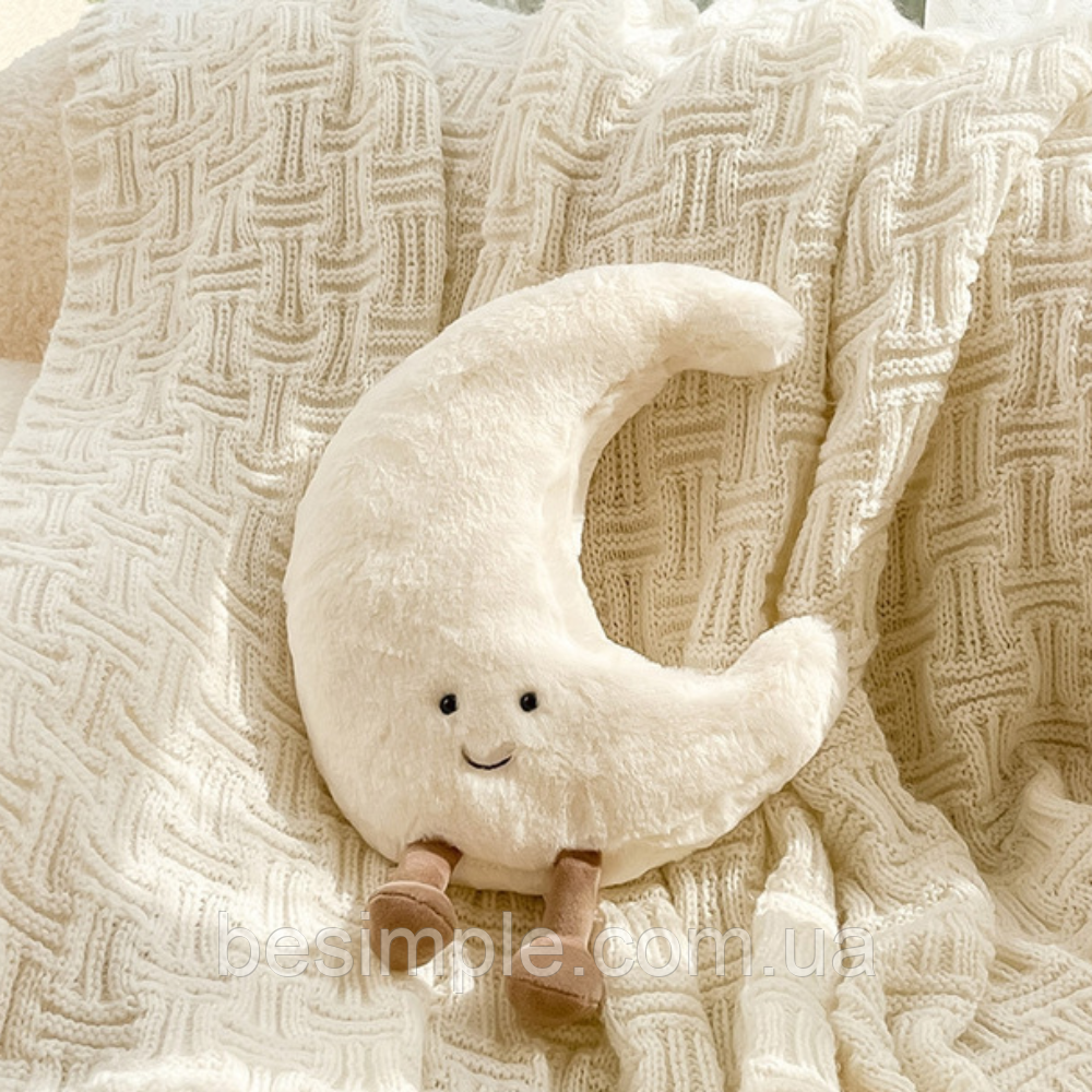 Мʼяка іграшка місяць 45 см, FA96 / Плюшева іграшка / Місяць іграшка / Плюшева подушка, фото 1