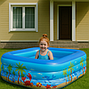 Надувний басейн 130x90x45см / Дитячий басейн надувний / Прямокутний басейн / Сімейний басейн, фото 6