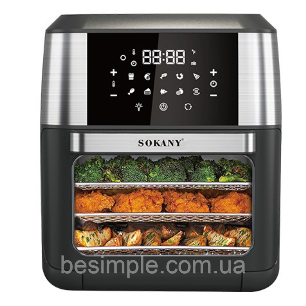 Аерогриль-фритюрниця 1800 Вт, 12 л, SK-ZG-8029 / Мультипіч / Мультипіч-аерогриль / Аерогриль без олії, фото 1