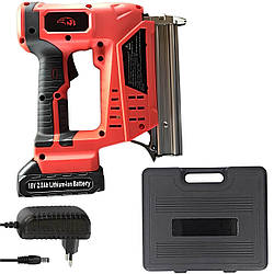 Електричний степлер для цвяхів 30мм + кейс, F30 / Акумуляторний степлер / Бездротовий електростеплер