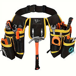 Ремінь пояс для монтажного інструменту слюсарський з 26 кишенями / Багатофункціональний монтажний ремінь