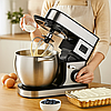 Планетарний міксер, 1600 Вт, (12л) + 3 насадки, Hoffmans HM-8081 / Тістоміс міксер / Стаціонарний міксер з чашею, фото 2