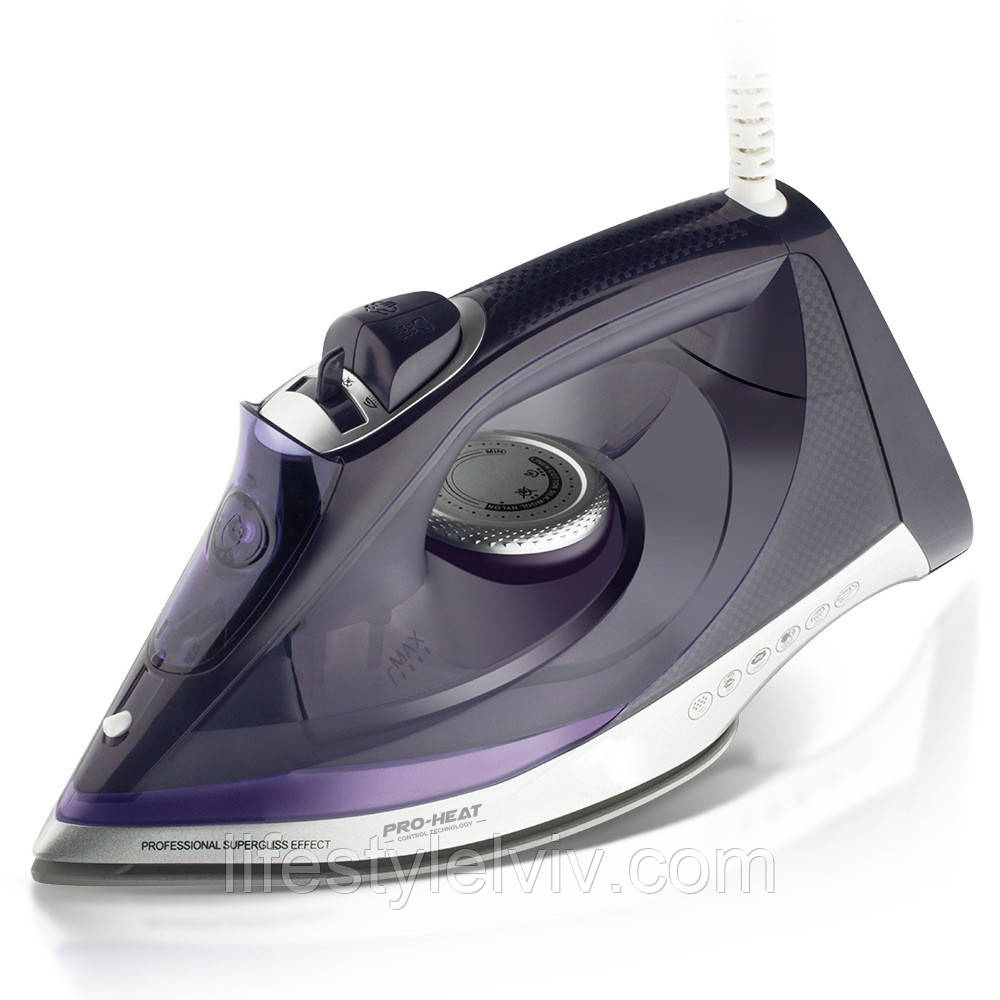 Електрична праска з керамічною підошвою 1600Вт, DOMOTEC MS-1166P / Парова праска / Вертикальна праска, фото 1