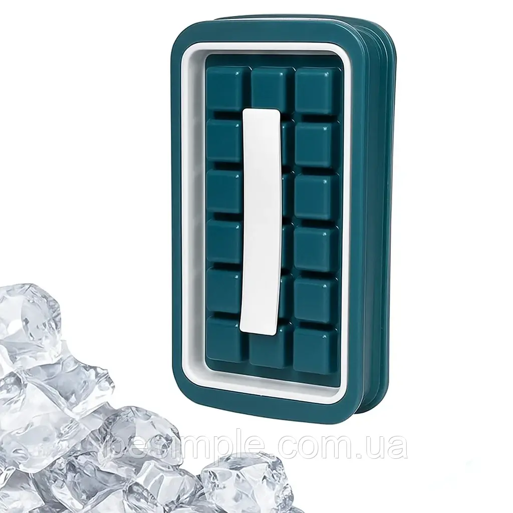 Контейнер для льоду на 18 кубиків, LY-942 / Лоток для кубиків льоду / Форма для льоду / Силіконовий лоток для льоду, фото 1