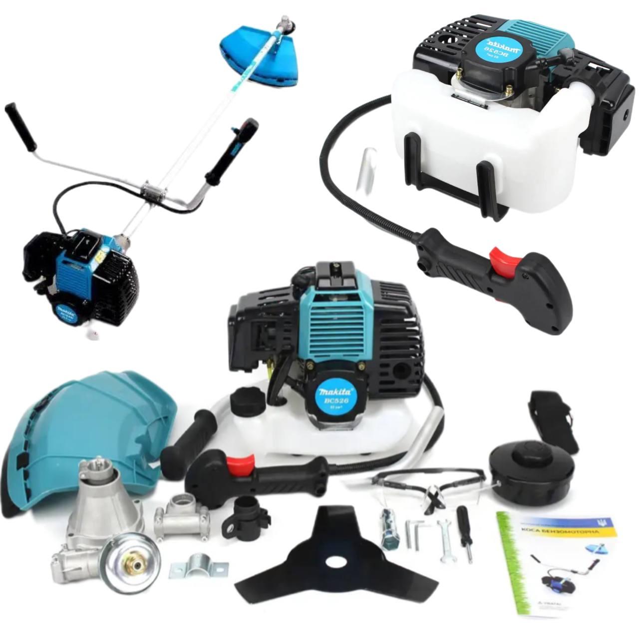 Триммер бензиновый для сада и огорода Makita BC526 Комплектация "ЭКО" с насадками в комплекте - фото 1 - id-p2736597845