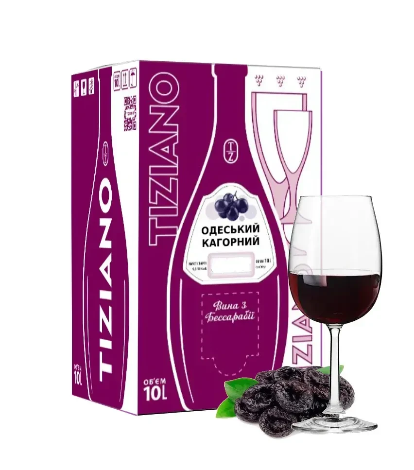 Вино «Одеський Кагорний» 10л. ТМ TIZIANO солодкий, червоний, фото 1