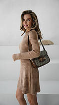 Базова жіноча міні сукня трикотажна з довгими рукавами Smof9474, фото 3