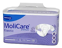 Підгузки для дорослих MoliCare Premium Elastic 8 крапель S 26шт з еластичними бічними вставками