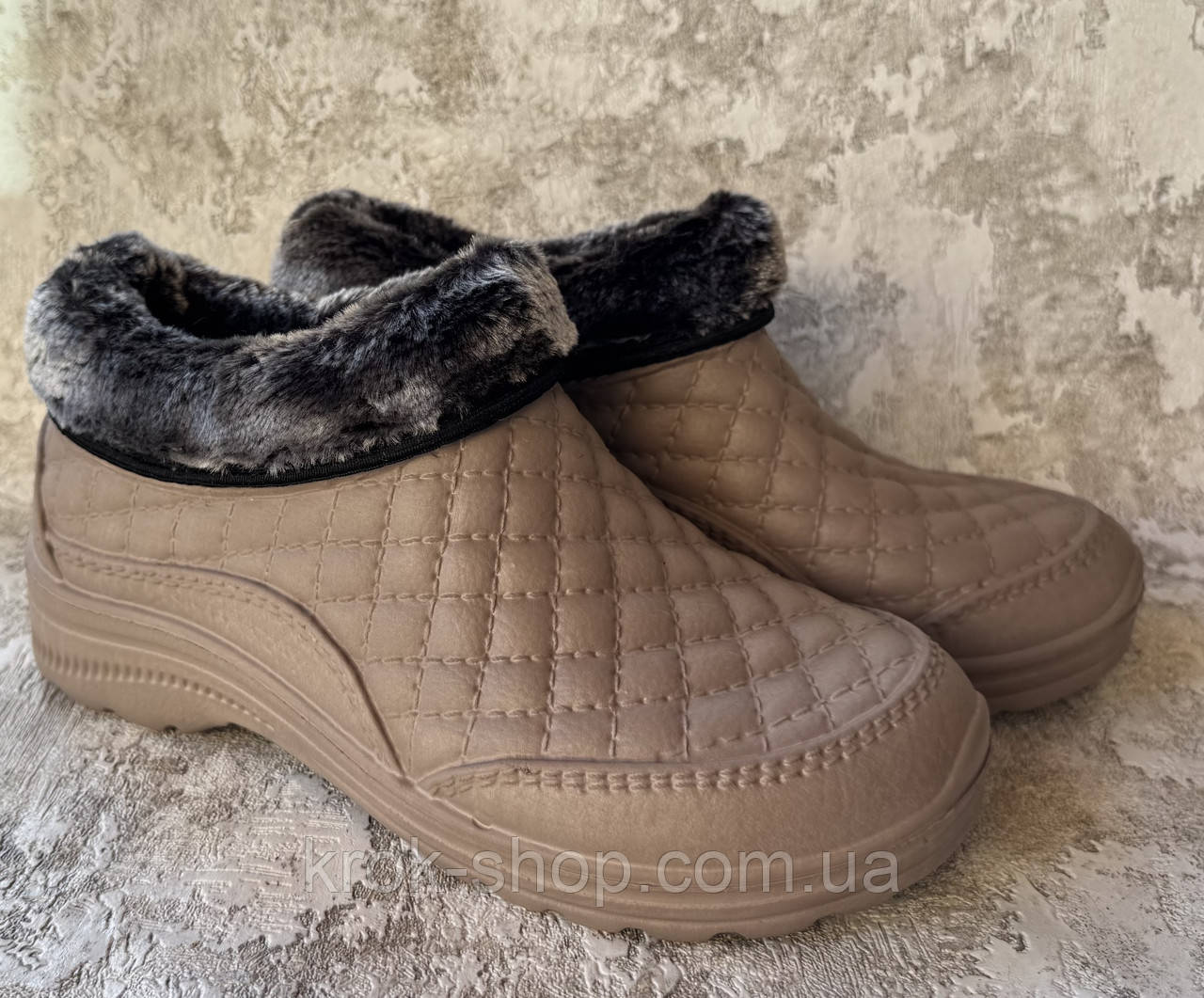 Галоши жіночі на хутрі Krok оптом, фото 1