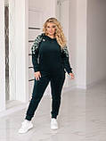 Костюм жіночий велюровий із декором, фото 3