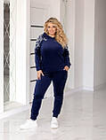 Костюм жіночий велюровий із декором, фото 4