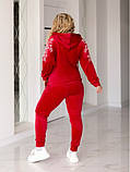 Костюм жіночий велюровий із декором, фото 2
