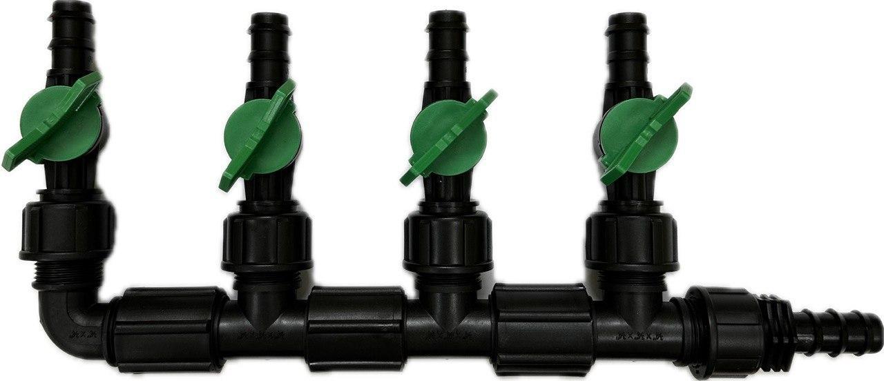 Розподільник повітря AquaNova на чотири виходи 16 мм, фото 1