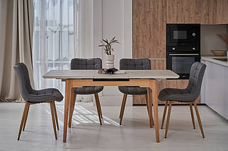 Стілець М-76 тканина попільний + дуб TM Vetro Mebel, фото 4