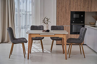 Стілець М-76 тканина попільний + дуб TM Vetro Mebel, фото 5