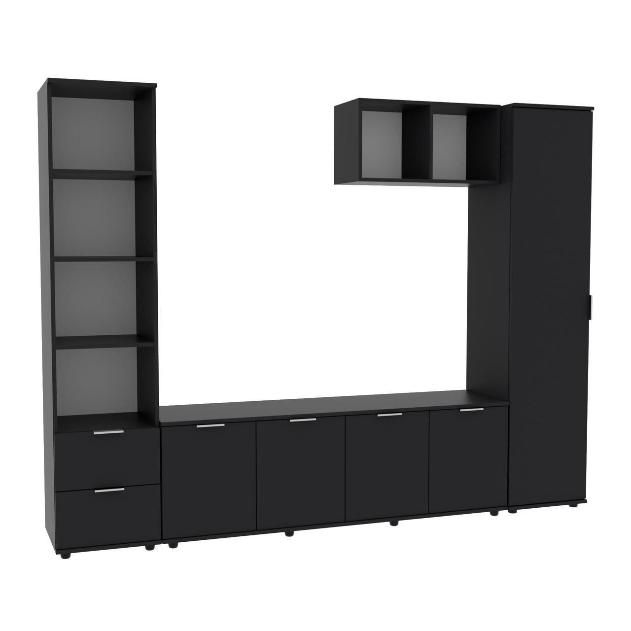 Стінка у вітальню Ketrin-2, Антрацит, 2440х425х1880