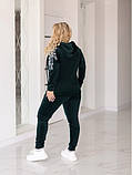 Костюм жіночий велюровий із декором, фото 2