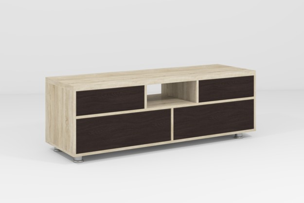 Тумба TV №3, Дуб Сонома/Венге Магія, 1400/450