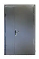 Двері вхідні TEHNO DVERI металеві однолистові полуторні праві 1200х2050 см Ral 7024 Антрацитовий
