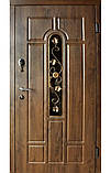 Двері вхідні TEHNO DVERI Стандарт плюс Арка вулиця з ковкою 860х2040 Дуб бронзовий, фото 2