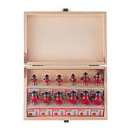 Набір фрез кальовочних, 12 шт. INTERTOOL HT-0077, фото 2