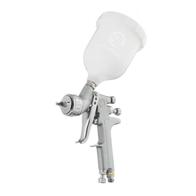 Фарбопульт пневматичний LVMP, професійний, форсунка: 1,4 мм, верхній пластиковий бачок: 600 мл, 2 бар, фото 1