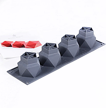 Форма-молд силіконова фабрична Pentagon small cakes, фото 3