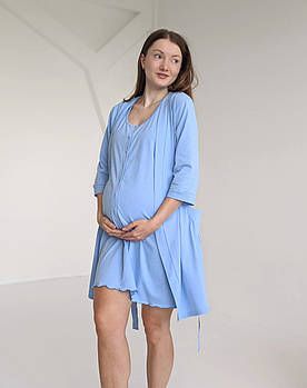 Комплект халат і сорочка у родзал (блакитний)
